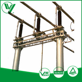 Outdoor Mounted Three - poles High Voltage Disconnect Switch With Steel Base Plate 126KV